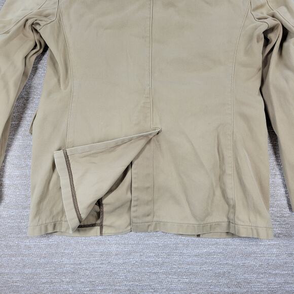 Vintage Polo Ralph Lauren 3 Button Blazer Jacket Mens 42R Khaki Tan Cotton Twill - Picture 15 of 16